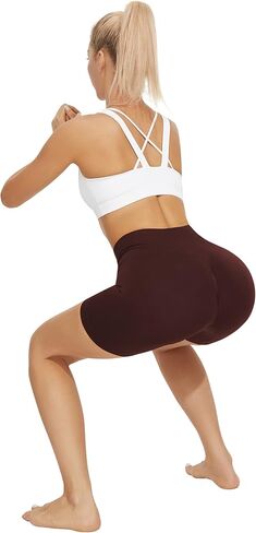 PERSIT Seamless Booty Intensify Workout Shorts for Women High Waisted Sport Fitness Shorts in Kuwait