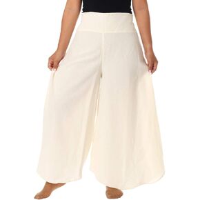 Lannaclothesdesign Cotton Palazzo Pants for Women Plus Size Hippie Wide Leg Lounge Pant