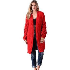 سترة صوفية نسائية شتوية مفتوحة من الأمام وأكمام طويلة من SIMPLY COUTURE