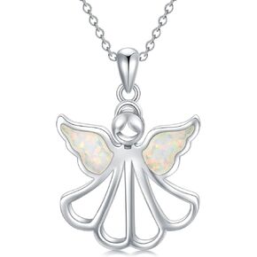 MEIDERBO Guardian Angel Necklace for Women Sterling Silver Angel Wings Pendant Necklaces Angel Jewelry Gifts for Girl Women in Kuwait