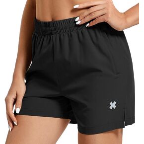 YOOPOOYEE Athletic Elastic Runnig Shorts for Woman Quick Dry Summer Gym Track Workout Short Pants in Kuwait