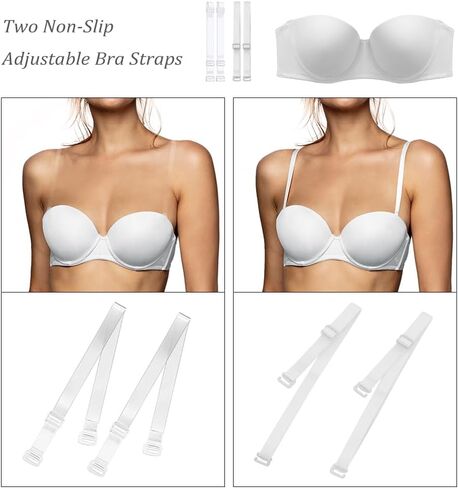 حمالة صدر نسائية من Varsbaby مبطنة بشكل خفيف، حمالة صدر بدون خياطة، حمالة صدر مبطنة بشكل خفيف مع حزام شفاف قابل للتحويل in Kuwait