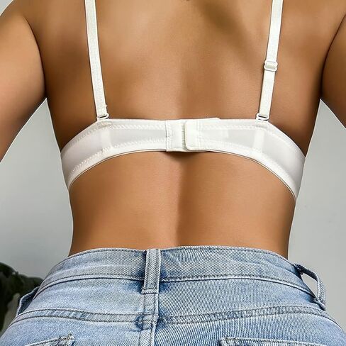 حمالة صدر نسائية من Varsbaby مبطنة بشكل خفيف، حمالة صدر بدون خياطة، حمالة صدر مبطنة بشكل خفيف مع حزام شفاف قابل للتحويل in Kuwait