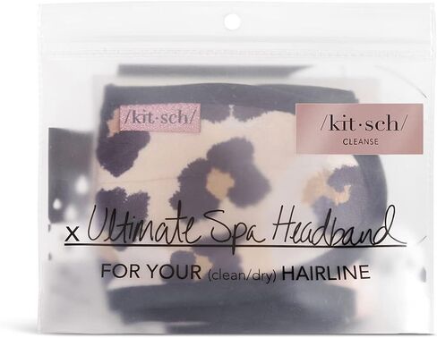 عصابة رأس Kitsch Spa - عصابة رأس مكياج من الألياف الدقيقة لغسل الوجه | عصابات رأس متعددة الوظائف للعناية بالبشرة | عقال الوجه ورباط الشعر | عصابات غسل الوجه لمكياج النساء (سعف النخيل) in Kuwait