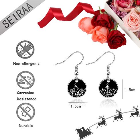 أقراط SEIRAA The Night Court Jewelry Court of Thorns and Roses إلى Stars Night Court Bookish Gifts in Kuwait