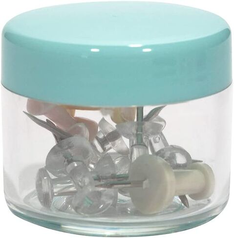 Houseables 20 Gram Jar, 20 ML Jar, 12 pcs, Multicolor, BPA Free, Cosmetic Sample Empty Container, Plastic, Round Pot Screw Cap Lid, Small Tiny 20g Bottle, for Make Up, Eye Shadow, Nails, Powder, Gems in Saudi Arabia