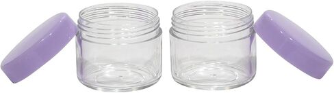 Houseables 20 Gram Jar, 20 ML Jar, 12 pcs, Multicolor, BPA Free, Cosmetic Sample Empty Container, Plastic, Round Pot Screw Cap Lid, Small Tiny 20g Bottle, for Make Up, Eye Shadow, Nails, Powder, Gems in Saudi Arabia