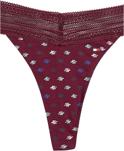 Tommy Hilfiger Women's Cotton Lace Thong Underwear Panties, Multi-Pack in Saudi Arabia