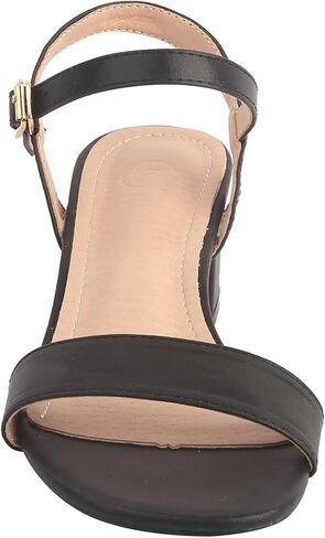 DADAWEN Women's Open Toe Ankle Strap Glitter Low Block Chunky Heels Sandals Party Dress Pumps Shoes in Kuwait