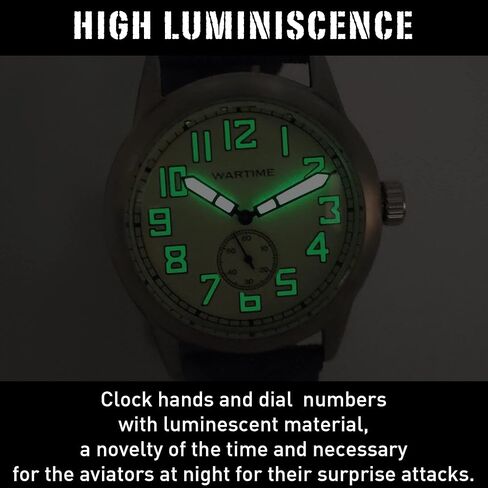 WW2 Military Watch – Vintage USAAF Watch, Swiss-Quartz Movement with Canvas strap and leather lining, 10 ATM Water Resistant. The Perfect WW2 Memorabilia. Mens Watches for Ever in Kuwait