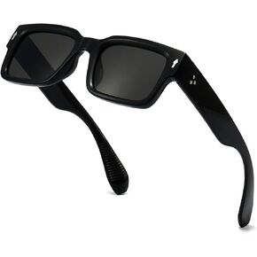 ZIMUSUN Square Frame Sunglasses for Women Men Trendy Chunky Rectangle Sun Glasses Black Shades in Kuwait
