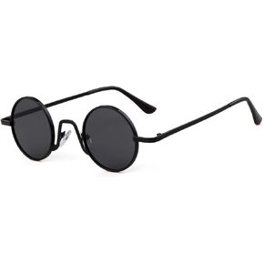 SORVINO Retro Small Round Sunglasses for Men Women Vintage Style Metal Frame