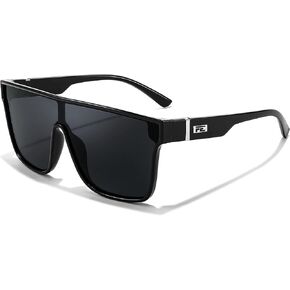 FEISEDY Fashion Flat Top Sunglasses Trendy Oversized Square Shades Women Men UV400 B2996