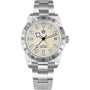 ساعات سان مارتن أوتوماتيكية بتوقيت مزدوج للرجال، NH34 Movment SN0054 ساعة يد 39 ملم من زجاج الياقوت ساعة ميكانيكية 10ATM مقاومة للماء للرجال in Kuwait