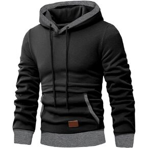 JMIERR Men's Casual Hoodies Pullover Fleece Long Sleeve Slim Fit Drawstring Hooded Sweatshirts with Pockets