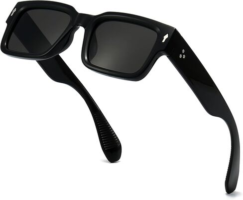 ZIMUSUN Square Frame Sunglasses for Women Men Trendy Chunky Rectangle Sun Glasses Black Shades in Kuwait