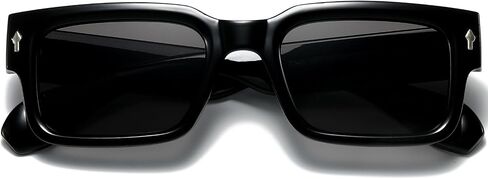 ZIMUSUN Square Frame Sunglasses for Women Men Trendy Chunky Rectangle Sun Glasses Black Shades in Kuwait
