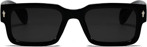 ZIMUSUN Square Frame Sunglasses for Women Men Trendy Chunky Rectangle Sun Glasses Black Shades in Kuwait