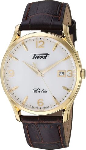 Tissot unisex-adult Visodate Stainless Steel Dress Watch Brown T1184103627700 in Saudi Arabia