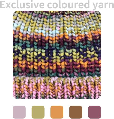 LCBD قبعة شتوية نسائية دافئة مكتنزة، قبعة محبوكة لطيفة، قبعة صغيرة مخيطة، قبعة تزلج شتوية مكتنزة in Kuwait