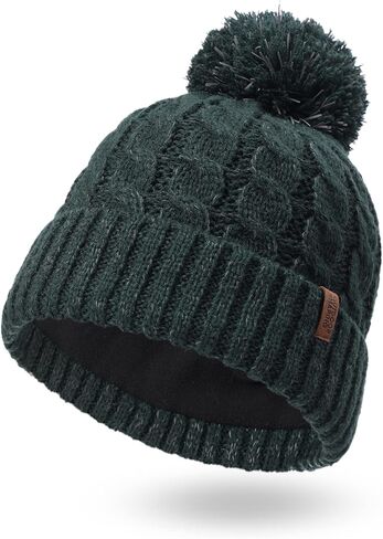 قبعة صغيرة ذات أساور عاكسة للضوء للسلامة في الهواء الطلق للنساء، قبعة محبوكة للجري الدافئة في الشتاء عالية الوضوح in Kuwait