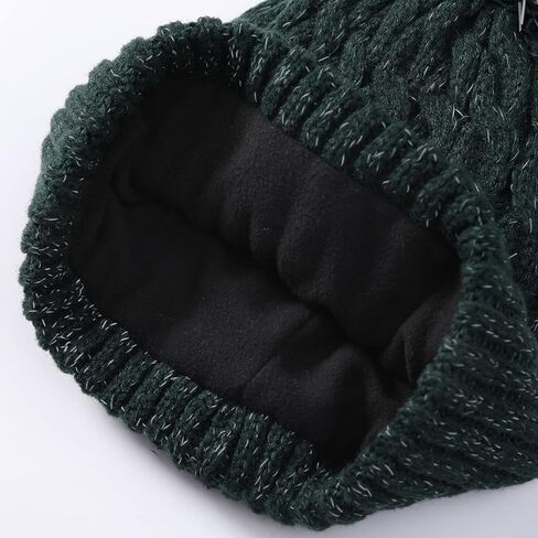 قبعة صغيرة ذات أساور عاكسة للضوء للسلامة في الهواء الطلق للنساء، قبعة محبوكة للجري الدافئة في الشتاء عالية الوضوح in Kuwait