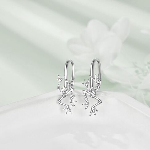 AXELUNA Frog Earrings Sterling Silver Frog Stud Earrings Jewelry Gifts for Women Girls in Saudi Arabia