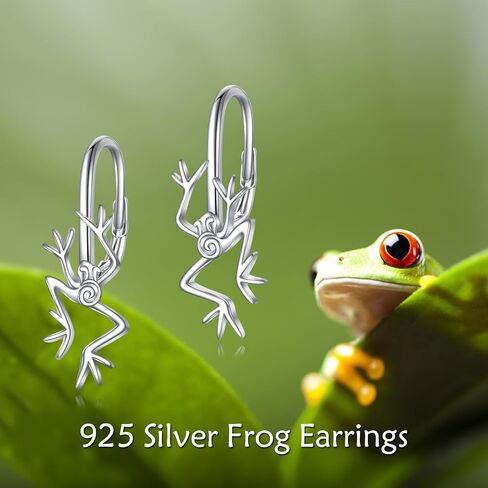 AXELUNA Frog Earrings Sterling Silver Frog Stud Earrings Jewelry Gifts for Women Girls in Saudi Arabia