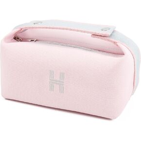 حقيبة مكياج قماشية محمولة عصرية من TOPASION، منظم حقيبة مستحضرات التجميل، حقيبة أدوات الزينة للسفر للنساء والفتيات (برتقالي) in Kuwait