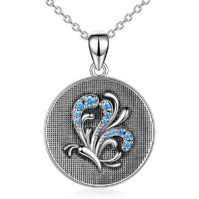 CUPENDA السلحفاة البحرية/الثعبان/Azazel Sigil/الجمجمة اليد/الحلزون/ديزي/الغراب/الفراشة قلادة S925 فضة قلادة قلادة خمر هدايا مجوهرات للنساء الفتيات in Kuwait
