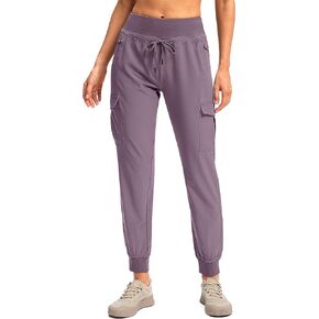 Pudolla Women's Hiking Jogger Pants Lightweight Travel Cargo Pants with Zipper Pockets High Waist for Golf Camping in Saudi Arabia