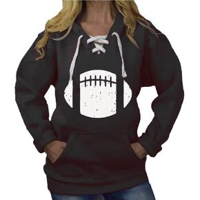 SECETKET Game Day Sweatshirts Women Football American Football Sweatshirt Pullover Tops Long Sleeve Hoodies Casual Blouse