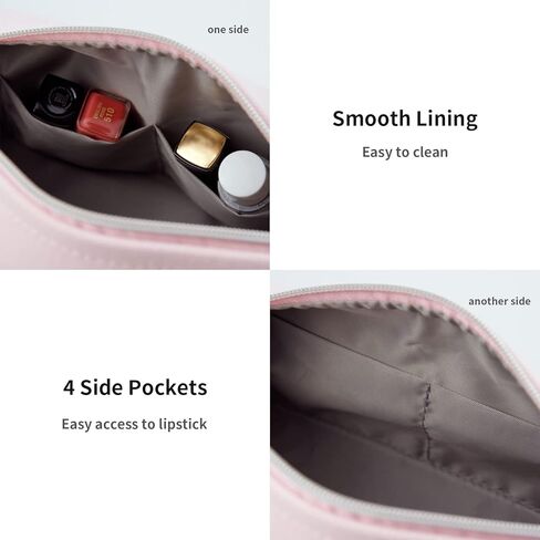 حقيبة مكياج قماشية محمولة عصرية من TOPASION، منظم حقيبة مستحضرات التجميل، حقيبة أدوات الزينة للسفر للنساء والفتيات (برتقالي) in Kuwait