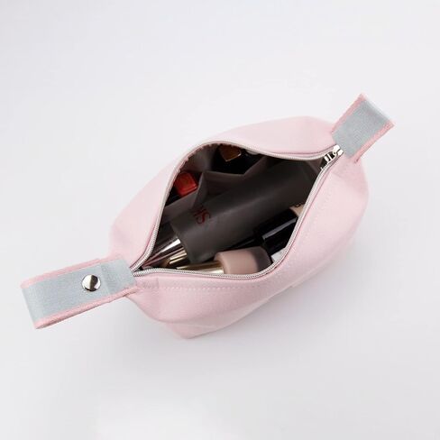 حقيبة مكياج قماشية محمولة عصرية من TOPASION، منظم حقيبة مستحضرات التجميل، حقيبة أدوات الزينة للسفر للنساء والفتيات (برتقالي) in Kuwait