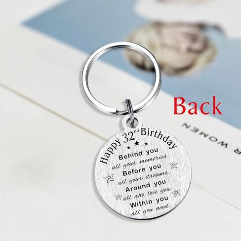 32nd Birthday Gifts for Women Men, 32 Year Old Birthday Keychain, Born in 1991 Gifts, 1991 Birthday Decorations in Kuwait