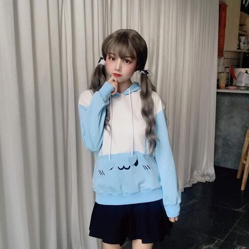 Packitcute Bunny Hoodie Kawaii Print Loose Casual Pullover Hoodie Tops in Kuwait