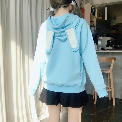 Packitcute Bunny Hoodie Kawaii Print Loose Casual Pullover Hoodie Tops in Kuwait
