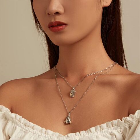 BISAER 925 الفضة الاسترليني قفل القلب ومفتاح الحب السهم القلب قلادة قلادة مكعب زركونيا سحر القلائد قابل للتعديل للنساء... in Kuwait