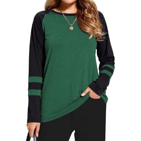 Womens Tops Long Sleeve Shirts for Women Casual Loose Tees Classic Tshirts Fall Clothes