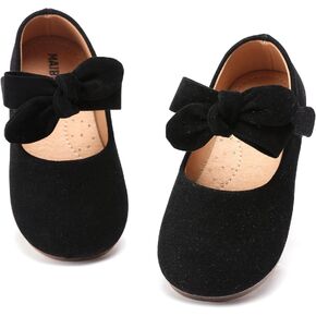 Aellons Baby Girl Bowknot Shoes Mary Jane Walkers Non-Slip Princess Wedding Dress Flats in Saudi Arabia