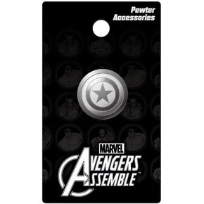 Marvel Captain America Shield Lapel Pin,Silver,1" in Saudi Arabia