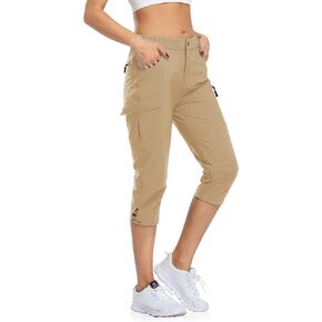 Flewolch Capris Pants for Women Casual Summer Cargo Capris with Pockets in Saudi Arabia