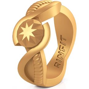 Rinfit Silicone Rings for Women - Silicone Ring Women - Bridal or Promise Rings - Silicone Wedding Bands Women - Round & Pear Diamond Collections