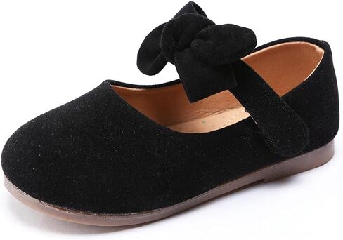 Aellons Baby Girl Bowknot Shoes Mary Jane Walkers Non-Slip Princess Wedding Dress Flats in Saudi Arabia