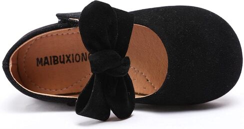 Aellons Baby Girl Bowknot Shoes Mary Jane Walkers Non-Slip Princess Wedding Dress Flats in Saudi Arabia