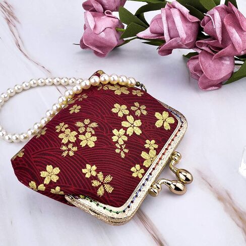 Oyachic Coin Purse Cotton Floral Change Pouch Clutch Wallet with Clasp Closure for Girls and Women in Kuwait