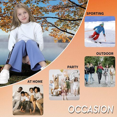 سراويل أطفال من Kid Nation بأرجل واسعة مع جيوب، سراويل رياضية فضفاضة قابلة للتمدد للأولاد والبنات من عمر 4 إلى 12 سنة in Kuwait