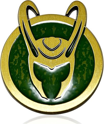 Official Marvel's LOKI HELMET PIN, Officially Licensed Disney+ LOKI Helmet SYMBOL Enamel Lapel Pin, 3.5 cm x 4.25 cm in Saudi Arabia