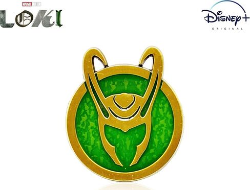 Official Marvel's LOKI HELMET PIN, Officially Licensed Disney+ LOKI Helmet SYMBOL Enamel Lapel Pin, 3.5 cm x 4.25 cm in Saudi Arabia