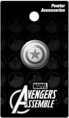 Marvel Captain America Shield Lapel Pin,Silver,1" in Saudi Arabia